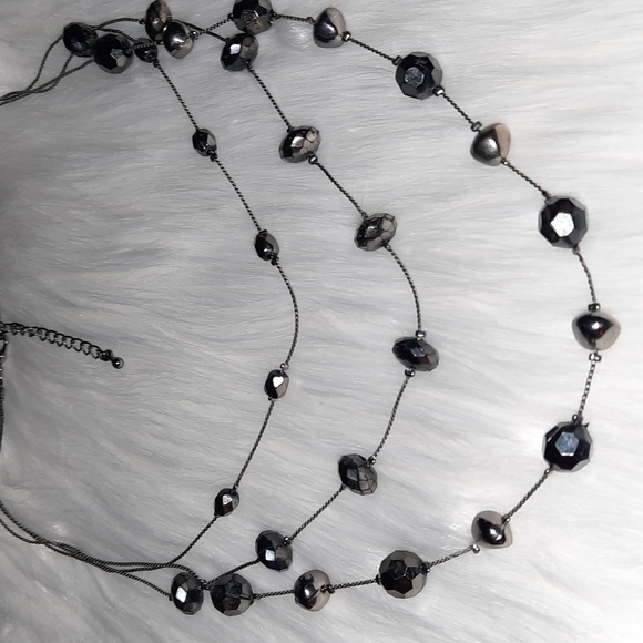 Gorgeous faceted stone beaded multistrand necklace - Picture 11 of 12